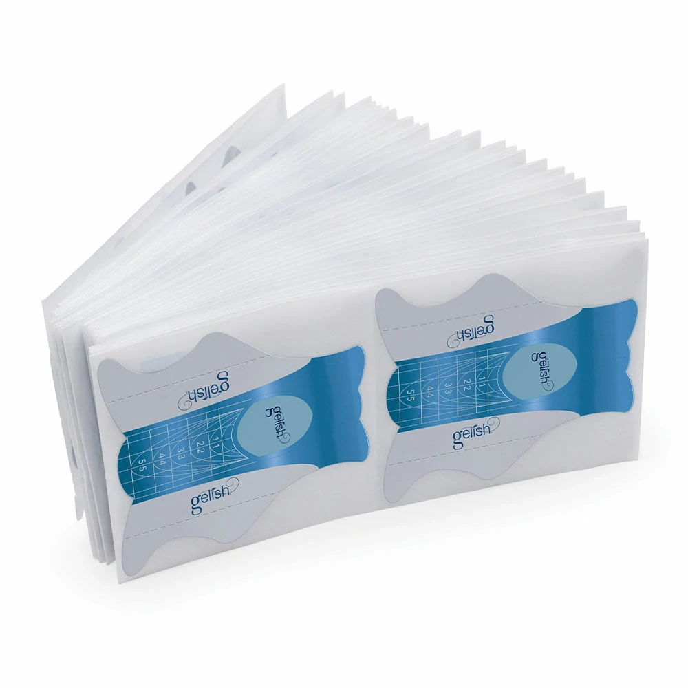 Gelish Nail Form Perfetto White műkörömépítő sablon fehér színben 100 db