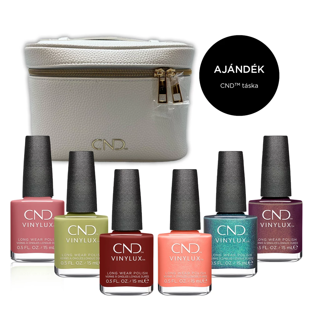  CND Vinylux Dynamic Duality szett ajándék kozmetikai táskával